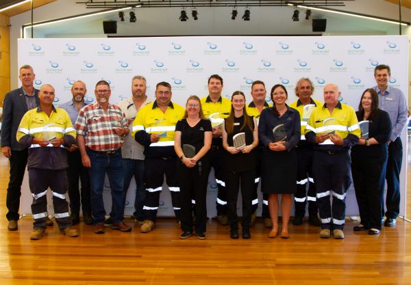 Somerset Regional Council Mayor Jason Wendt with Service Recognition Award recipients